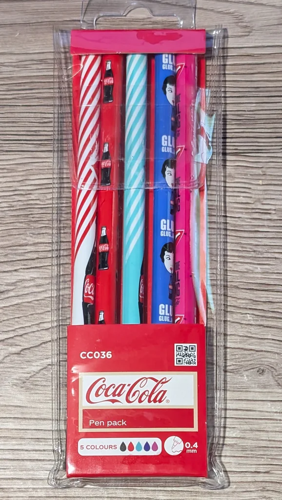 Lot de 4 stylos feutres Coca Cola